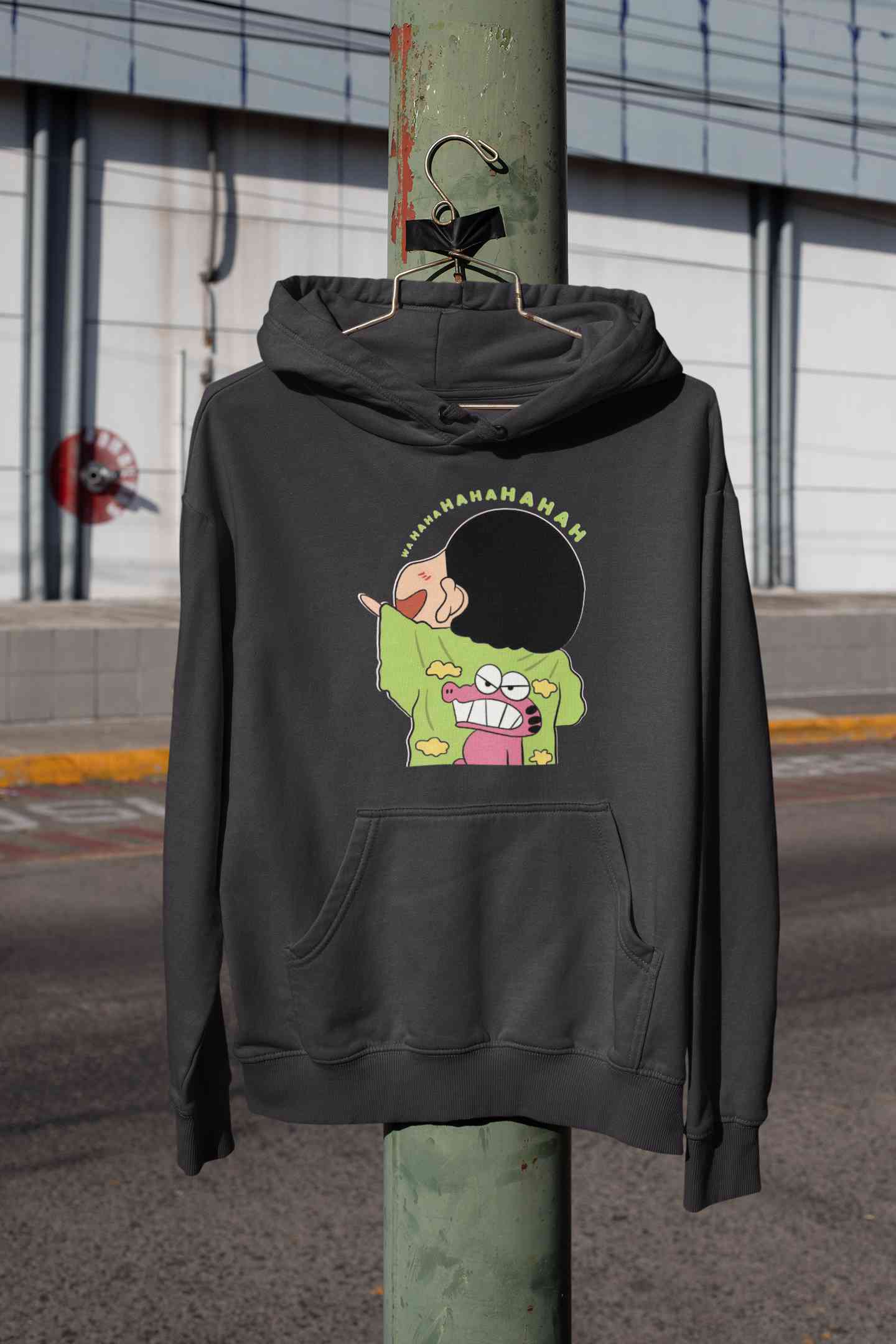 Hahaha Cartoon Funny Memes Hoodies for Women-FunkyTeesClub