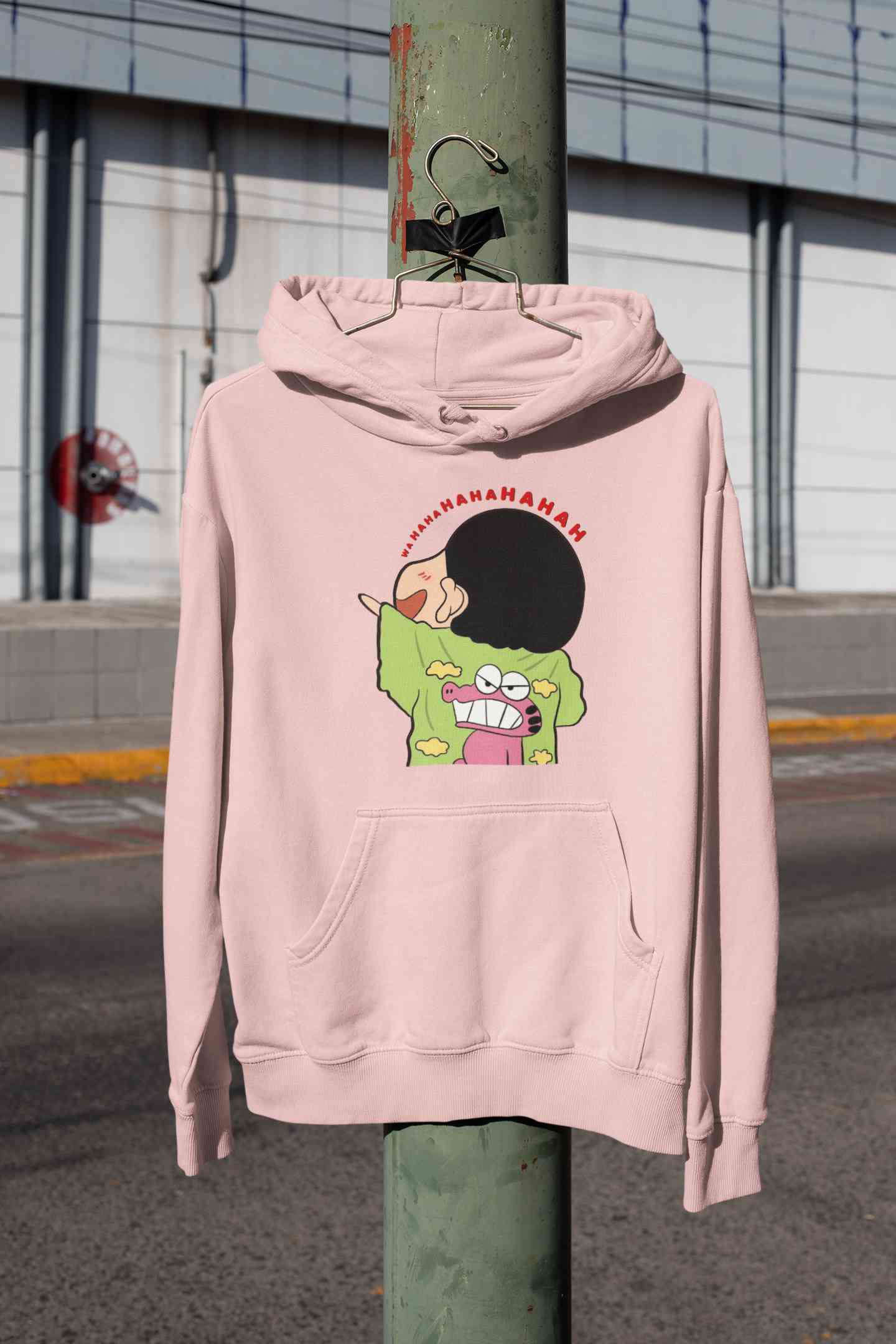Hahaha Cartoon Funny Memes Hoodies for Women-FunkyTeesClub