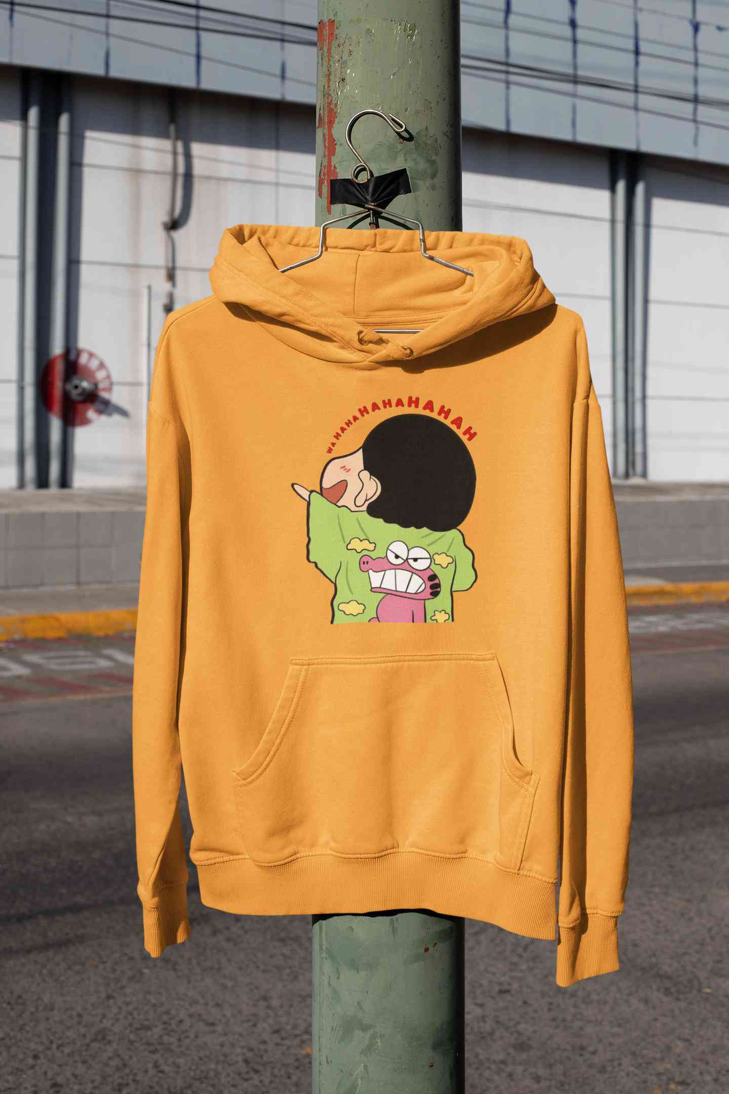 Hahaha Cartoon Funny Memes Hoodies for Women-FunkyTeesClub