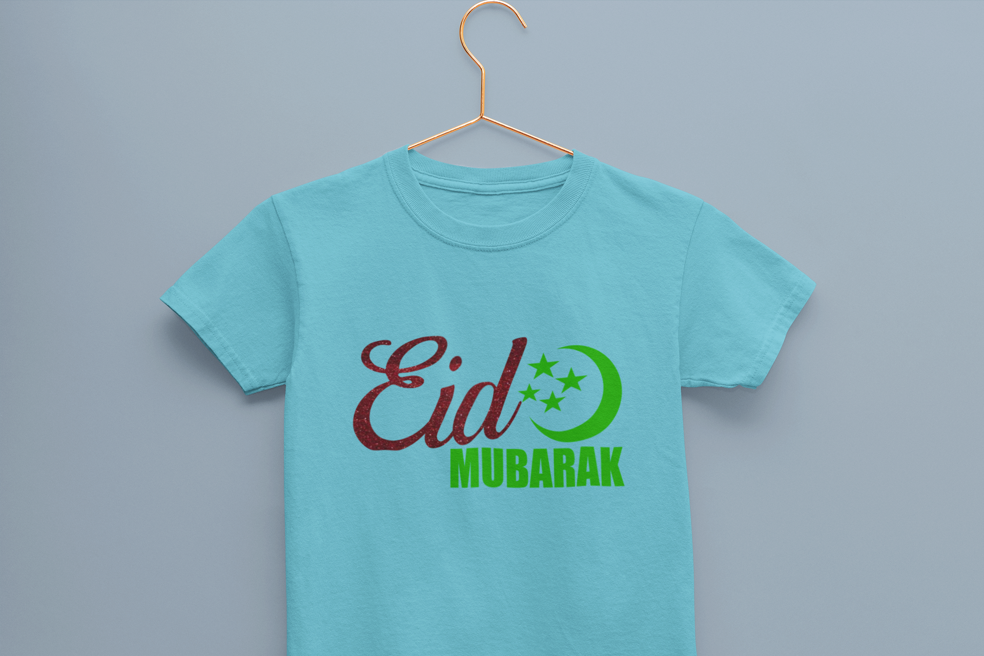 Eid Mubarak Half Sleeves T-Shirt for Boy-FunkyTeesClub