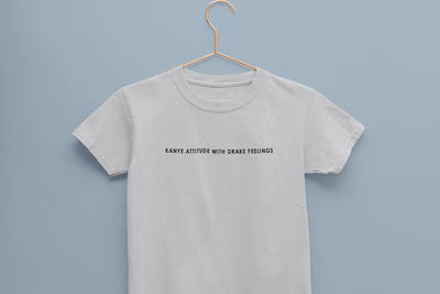 Kanye Attitude Minimals Half Sleeves T-Shirt for Boy-FunkyTeesClub