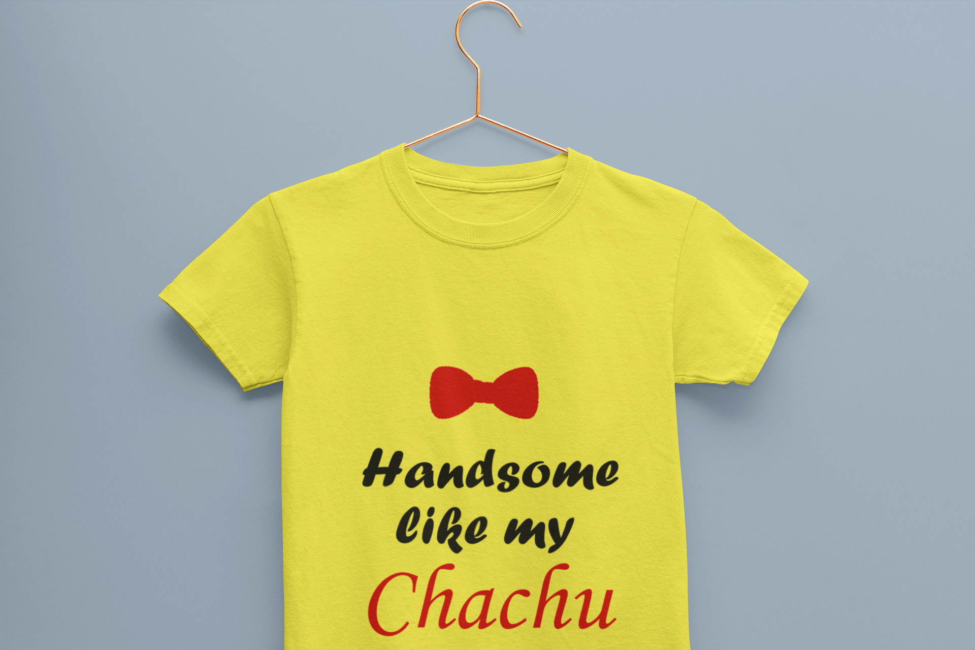 Handsome Like My Chachu Half Sleeves T-Shirt for Boy-FunkyTeesClub