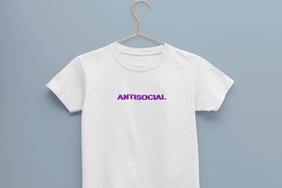 Antisocial Minimals Half Sleeves T-Shirt for Boy-FunkyTeesClub