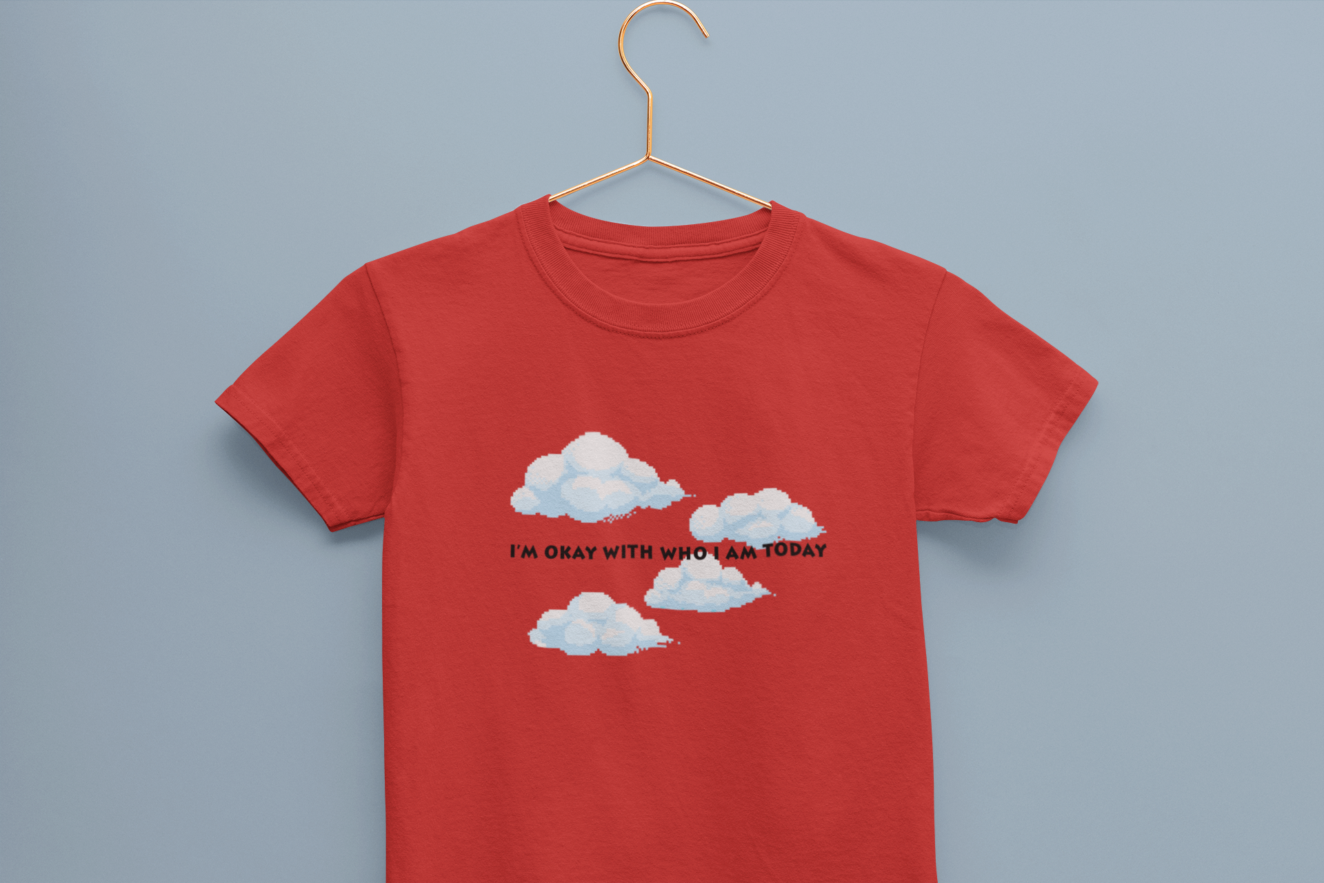 Its Okay Who I Am Today Minimals Half Sleeves T-Shirt for Boy-FunkyTeesClub