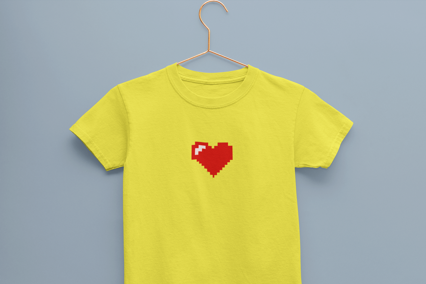 8 Bit Heart Minimals Half Sleeves T-Shirt for Boy-FunkyTeesClub