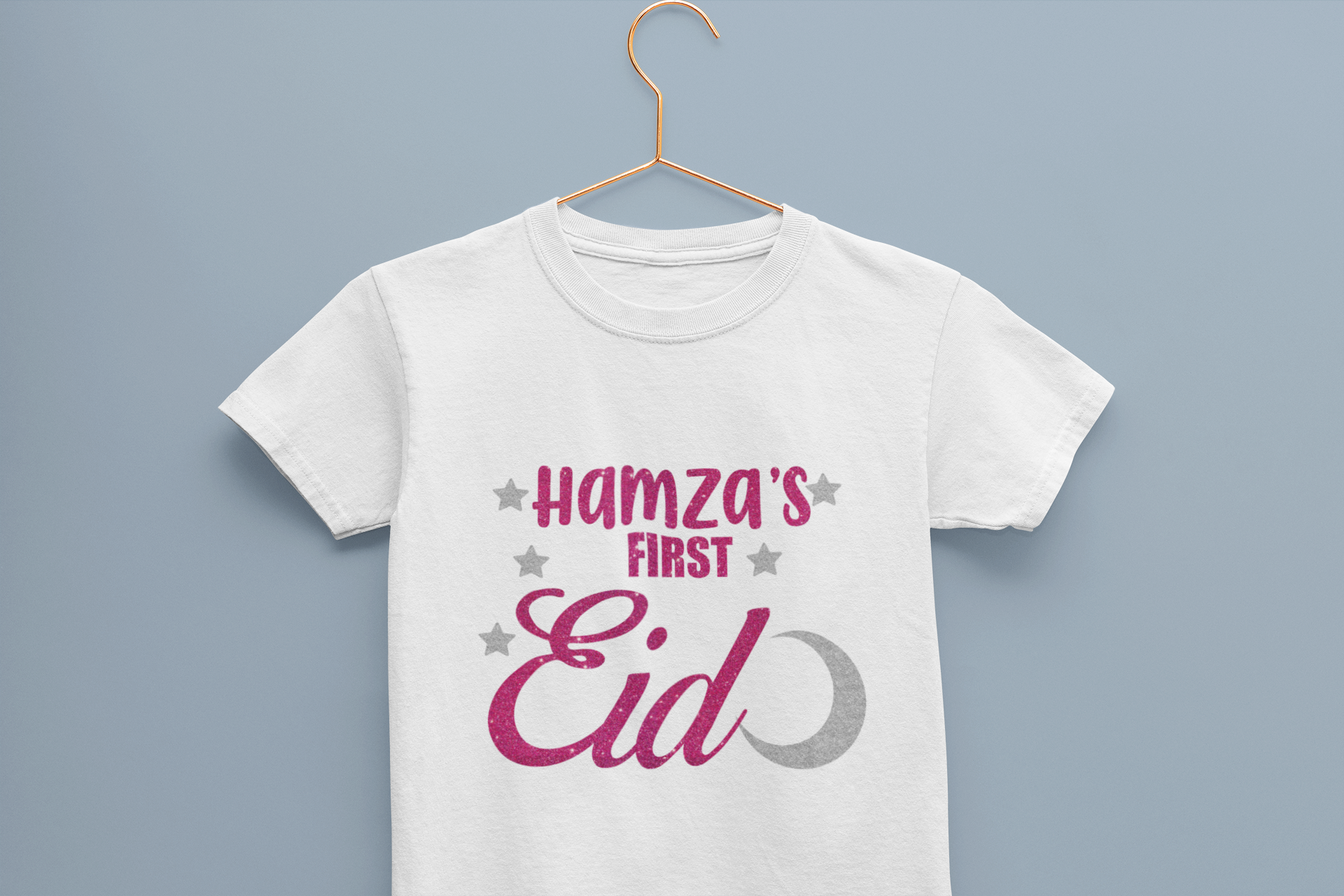 1st Eid Custom Name Half Sleeves T-Shirt for Boy-FunkyTeesClub