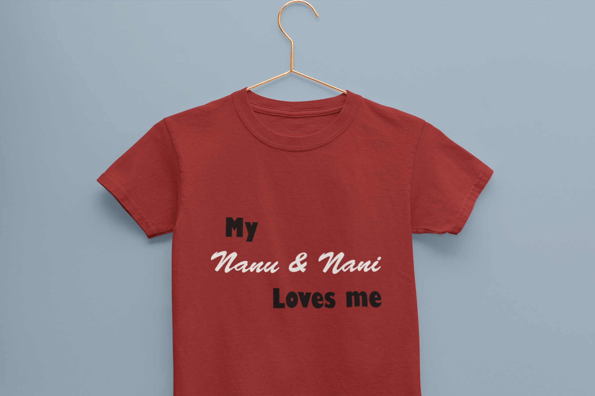Nanu And Nani Loves Me Half Sleeves T-Shirt for Boy-FunkyTeesClub