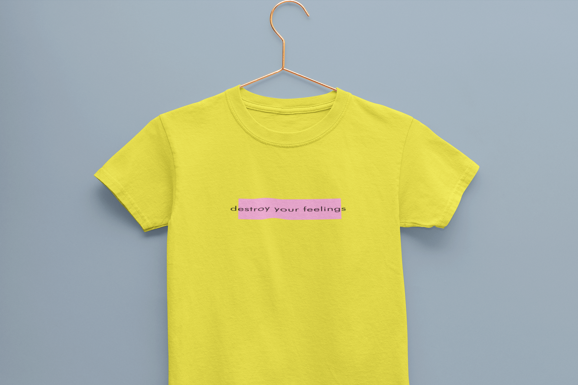 Destroy Your Feelings Minimals Half Sleeves T-Shirt for Boy-FunkyTeesClub