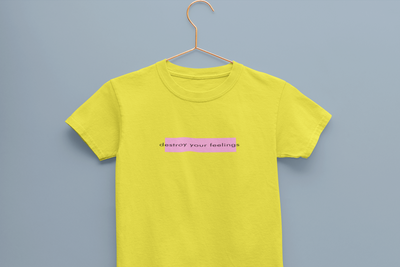 Destroy Your Feelings Minimals Half Sleeves T-Shirt for Boy-FunkyTeesClub