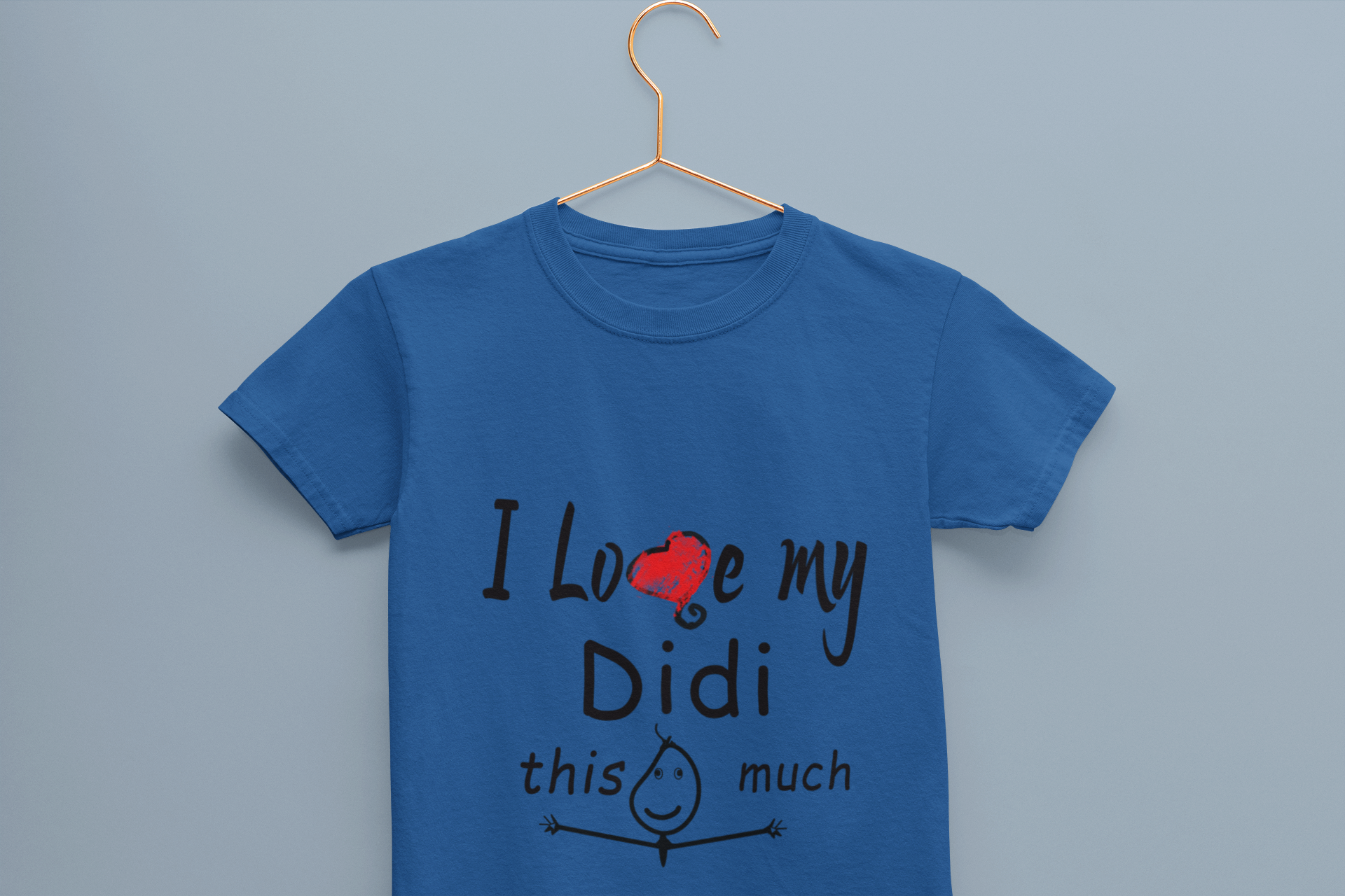 I Love My Didi Half Sleeves T-Shirt For Girls -FunkyTeesClub