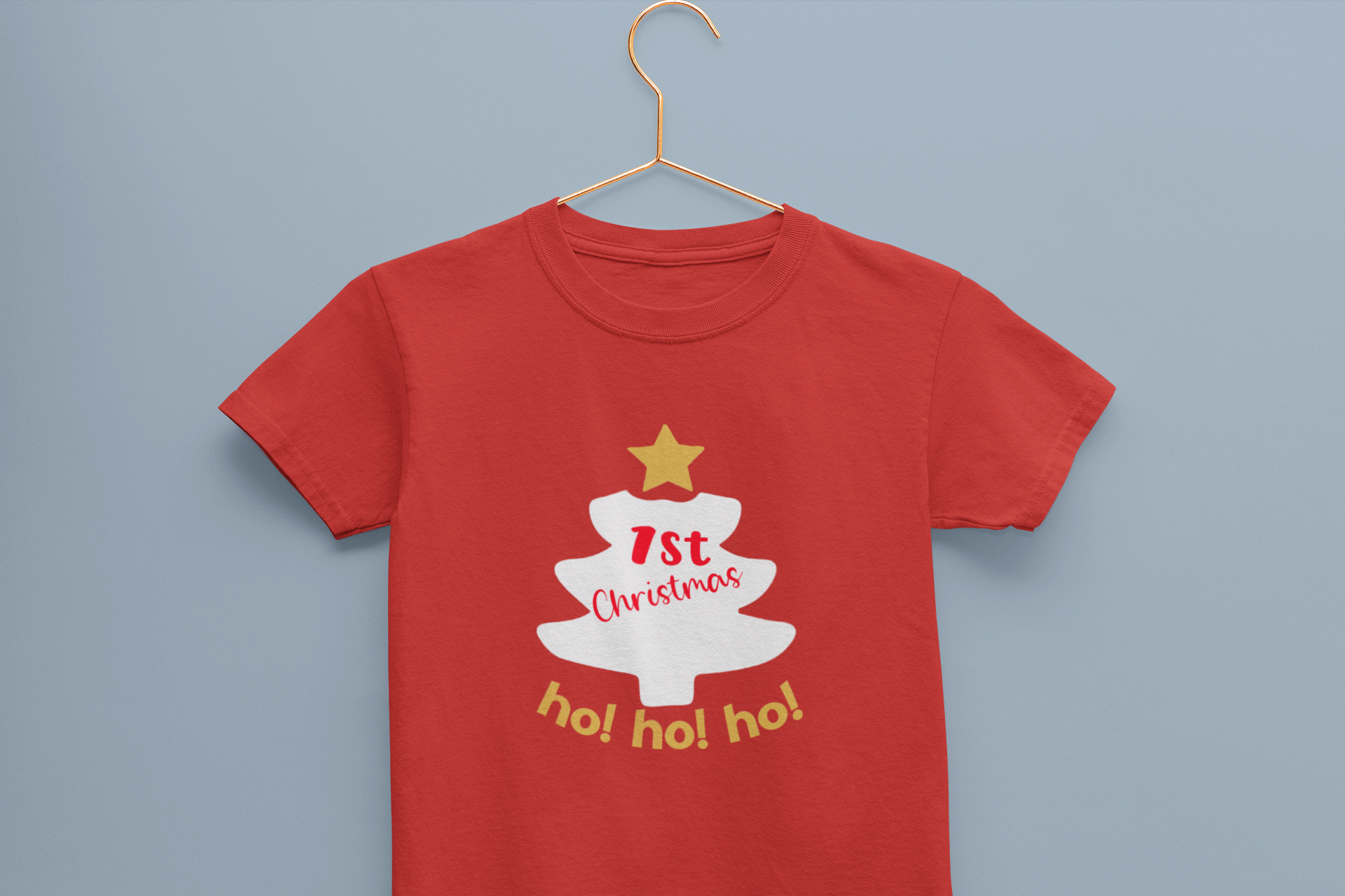 Ho Ho Ho First Christmas Half Sleeves T-Shirt for Boy-FunkyTeesClub