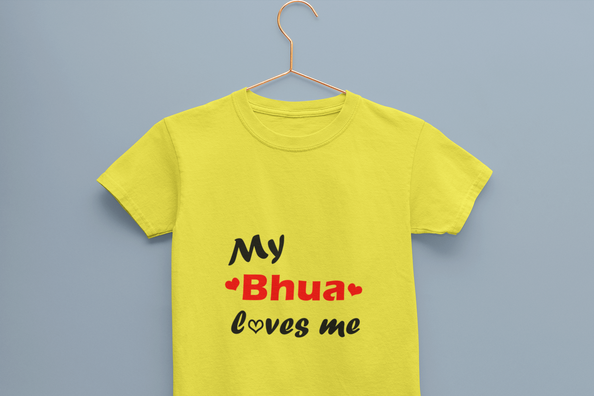 Bhua Loves Me Half Sleeves T-Shirt for Boy-FunkyTeesClub