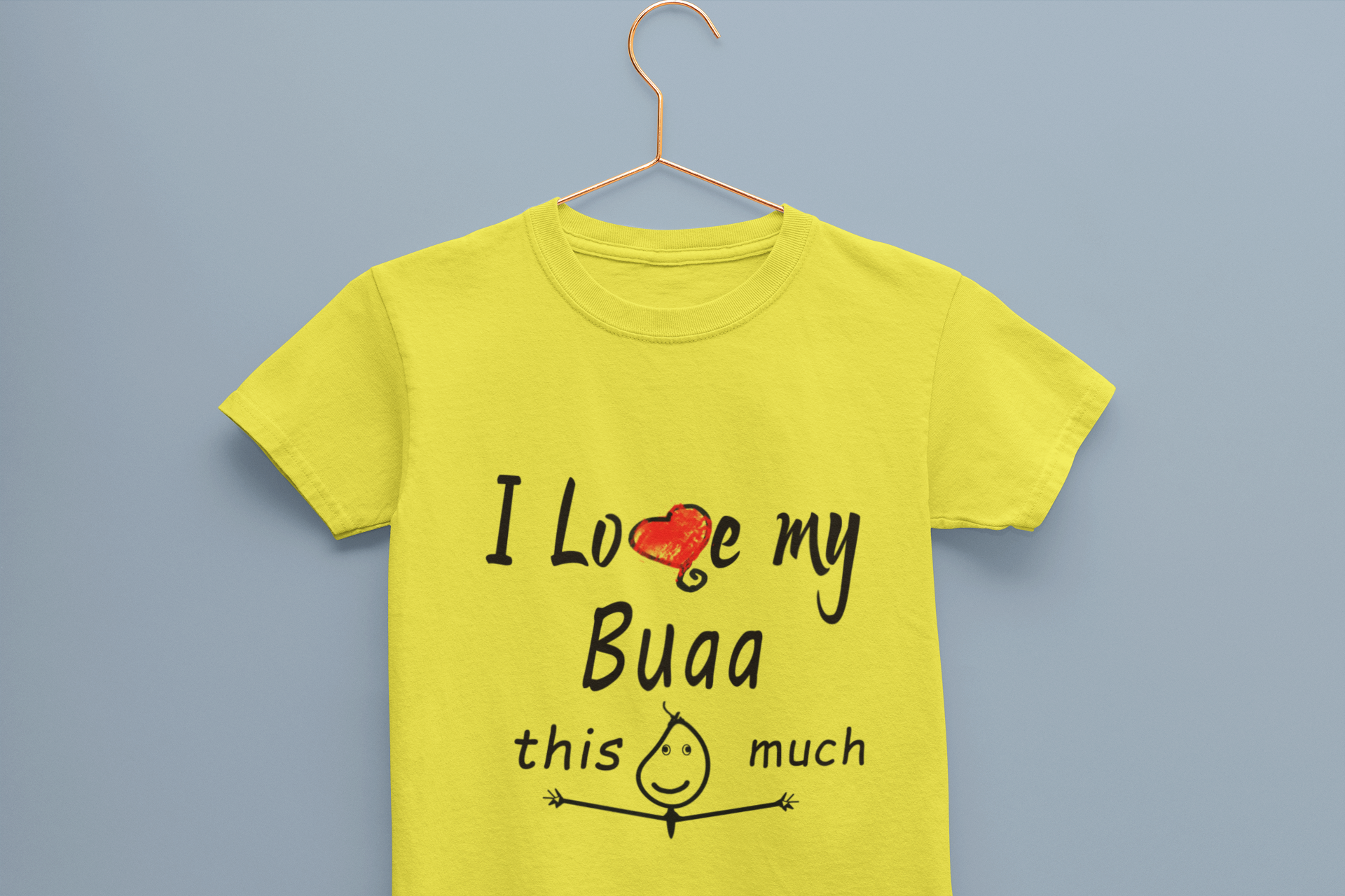 I Love My Bua Half Sleeves T-Shirt For Girls -FunkyTeesClub