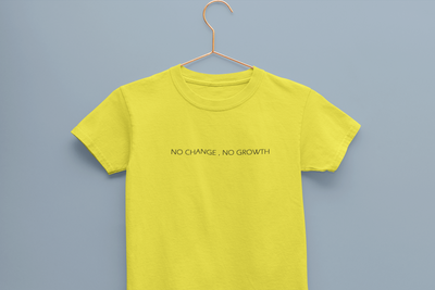 No Change No Growth Minimals Half Sleeves T-Shirt for Boy-FunkyTeesClub