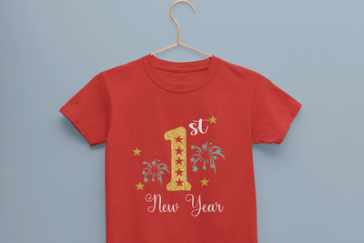 First New Year Half Sleeves T-Shirt for Boy-FunkyTeesClub