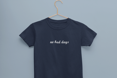 No Bad Days Minimals Half Sleeves T-Shirt for Boy-FunkyTeesClub