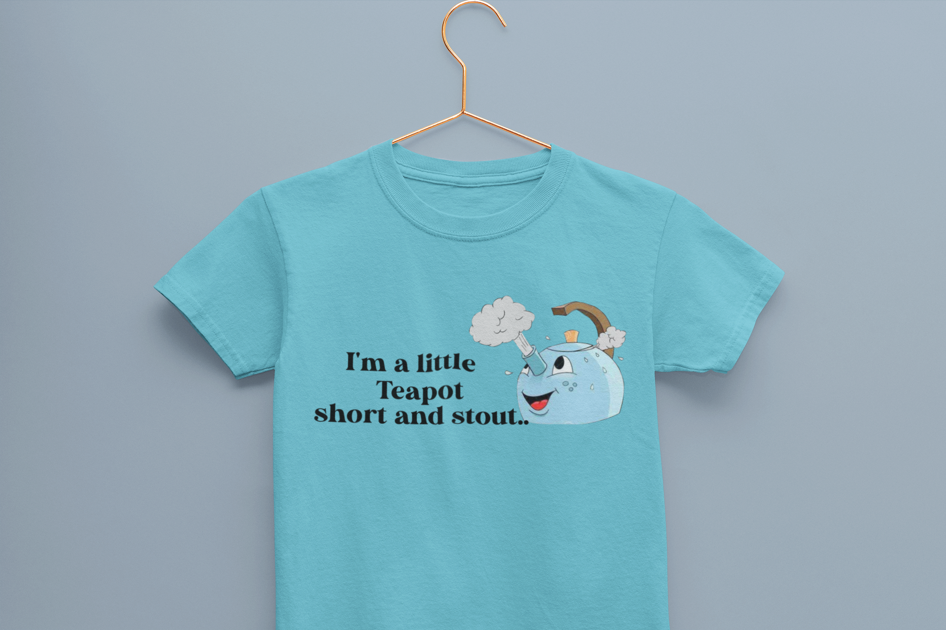 I Am A Little Teapot Poem Half Sleeves T-Shirt for Boy-FunkyTeesClub