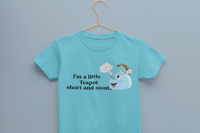 I Am A Little Teapot Poem Half Sleeves T-Shirt for Boy-FunkyTeesClub