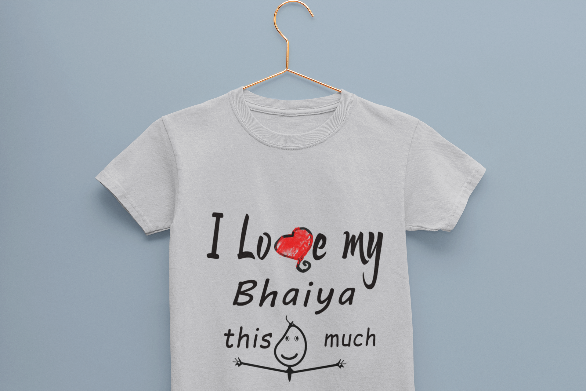 I Love My Bhaiya Half Sleeves T-Shirt For Girls -FunkyTeesClub