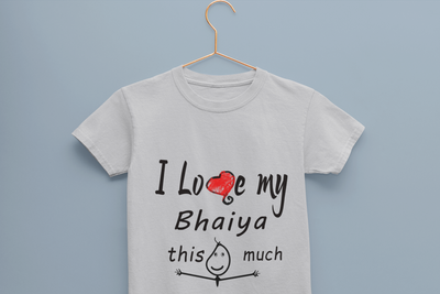 I Love My Bhaiya Half Sleeves T-Shirt For Girls -FunkyTeesClub