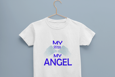 My Sister My Angel Half Sleeves T-Shirt for Boy-FunkyTeesClub