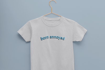 Born Annoyed Minimals Half Sleeves T-Shirt for Boy-FunkyTeesClub