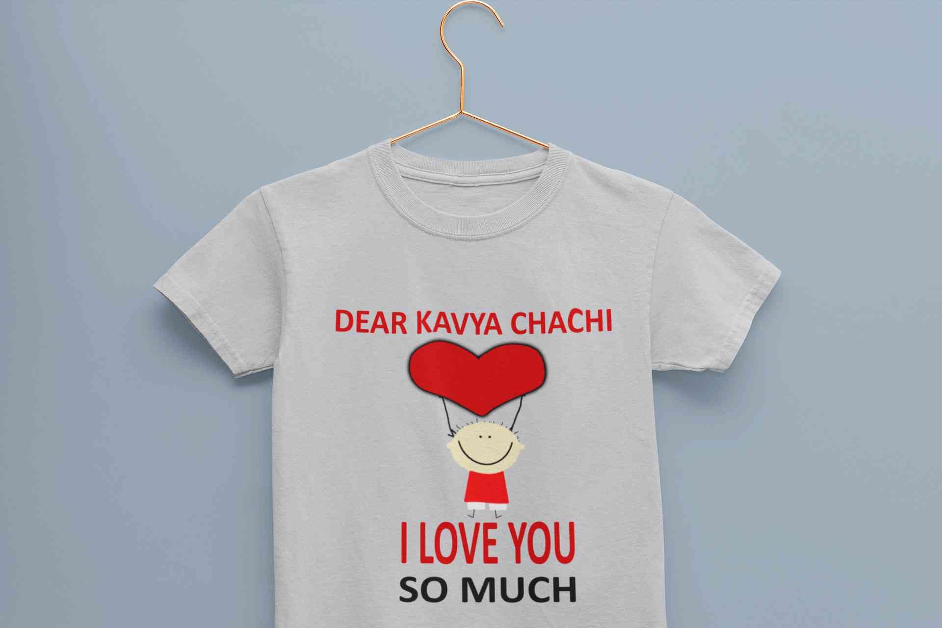 Custom Name I love My Chachi So Much Half Sleeves T-Shirt For Girls -FunkyTeesClub