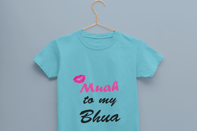 Muah To My Bhua Half Sleeves T-Shirt for Boy-FunkyTeesClub