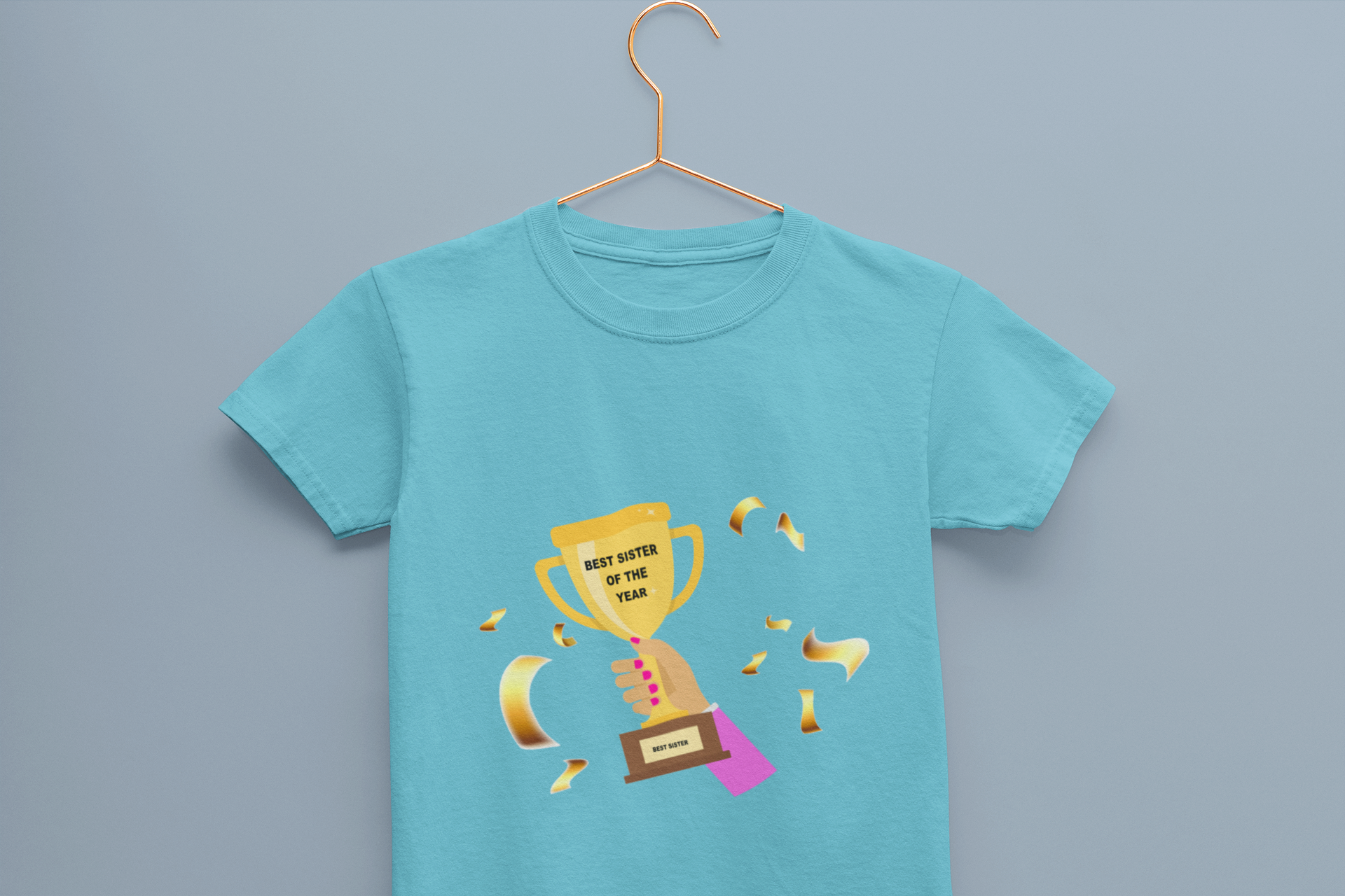 Best Sister Of The Year Half Sleeves T-Shirt For Girls -FunkyTeesClub