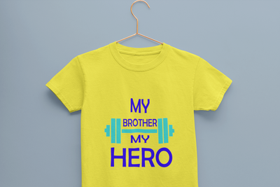 My Brother My Hero Half Sleeves T-Shirt for Boy-FunkyTeesClub
