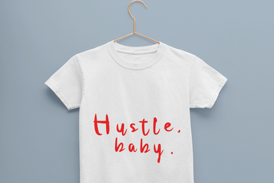 Hustle Baby Half Sleeves T-Shirt for Boy-FunkyTeesClub