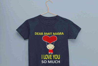 Custom Name I love My Mama So Much Half Sleeves T-Shirt For Girls -FunkyTeesClub