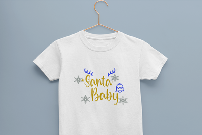 Santa Baby Christmas Half Sleeves T-Shirt for Boy-FunkyTeesClub