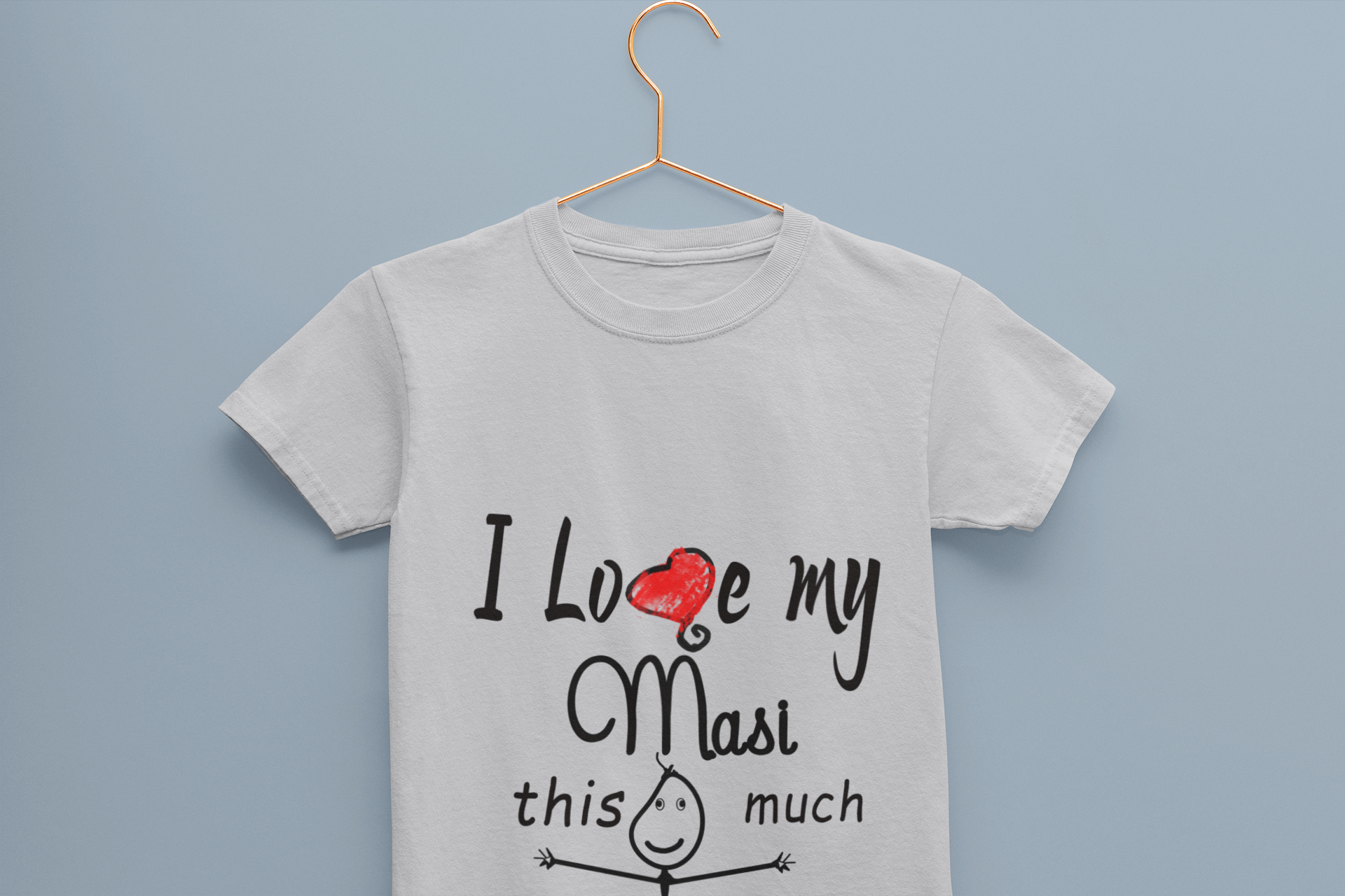 I Love My Masi Half Sleeves T-Shirt For Girls -FunkyTeesClub