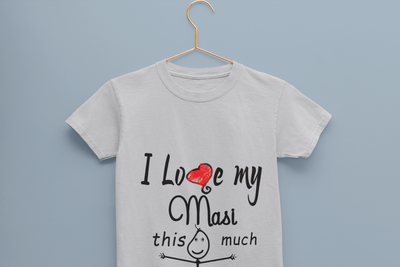 I Love My Masi Half Sleeves T-Shirt For Girls -FunkyTeesClub