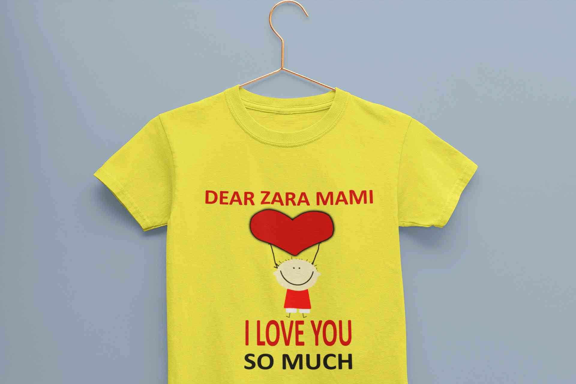 Custom Name I love My Mami So Much Half Sleeves T-Shirt For Girls -FunkyTeesClub