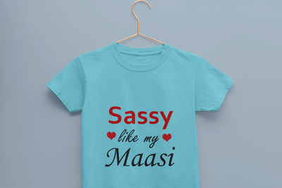 Sassy Like My Masi Half Sleeves T-Shirt For Girls -FunkyTeesClub