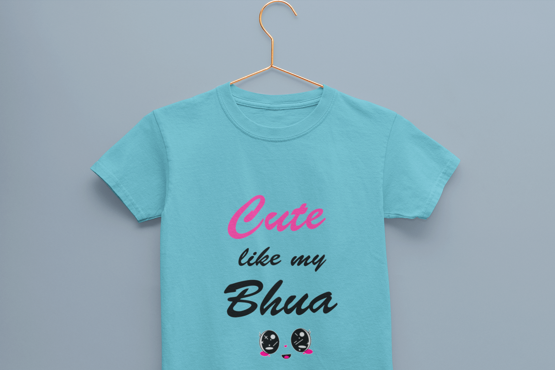 Cute Like My Bhua Half Sleeves T-Shirt For Girls -FunkyTeesClub