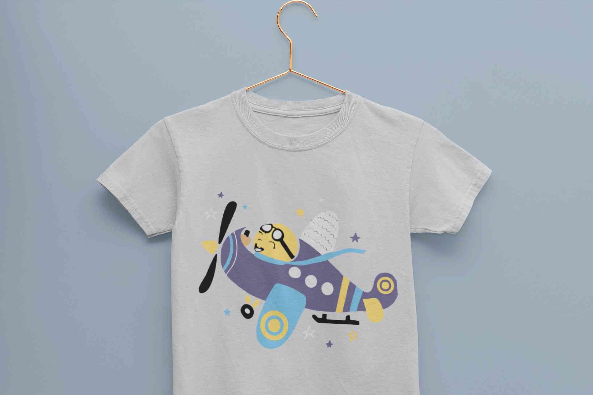 Jumbo Jet Cartoon Half Sleeves T-Shirt for Boy-FunkyTeesClub