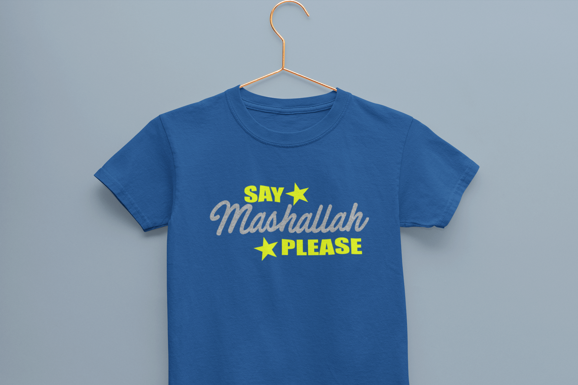 Say Mashallah Please Eid Half Sleeves T-Shirt for Boy-FunkyTeesClub