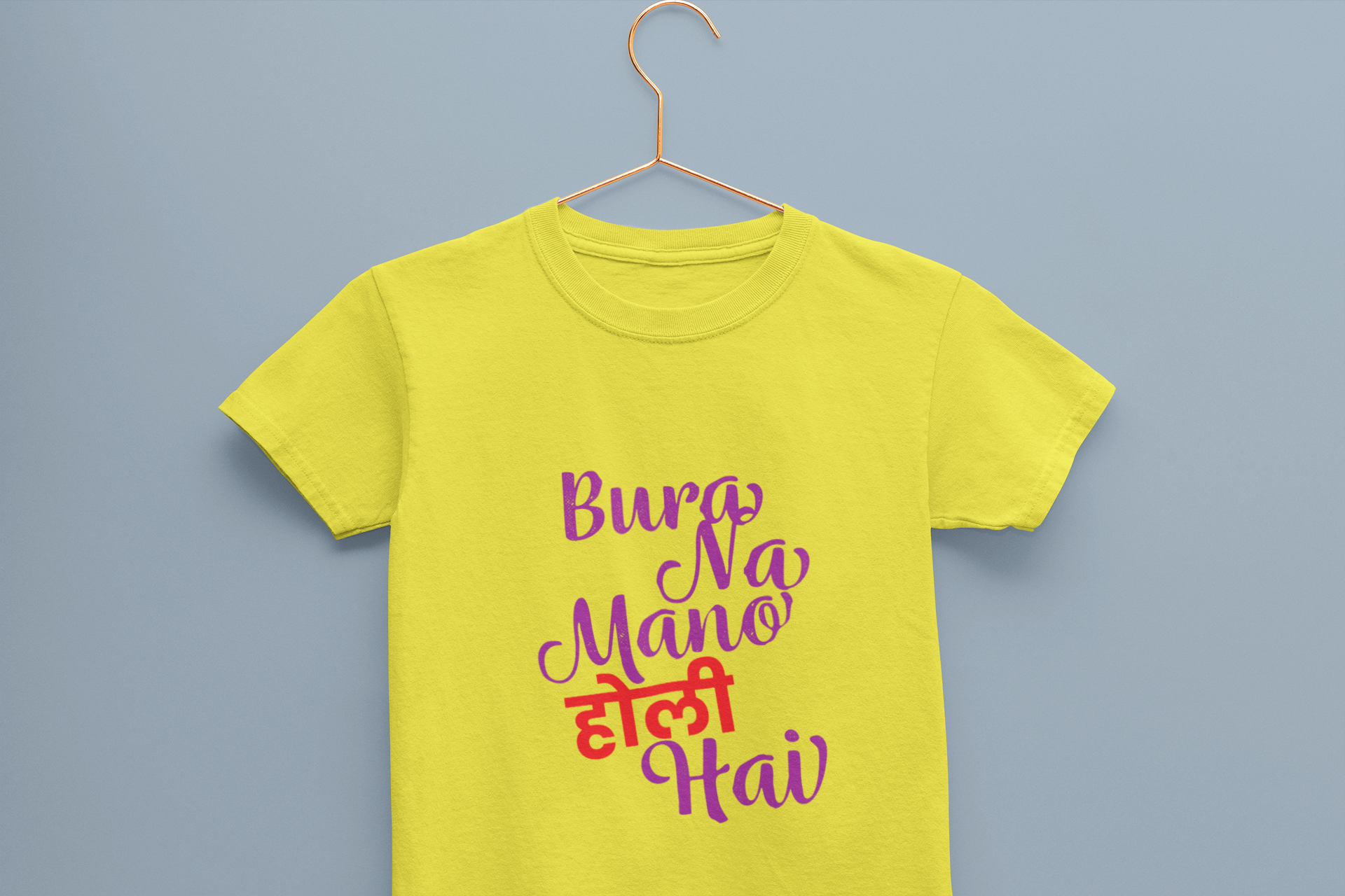 Bura Na Mano Holi Hai Half Sleeves T-Shirt For Girls -FunkyTeesClub