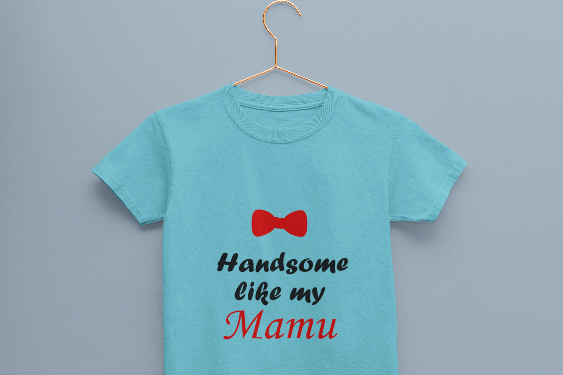 Handsome Like My Mamu Half Sleeves T-Shirt for Boy-FunkyTeesClub
