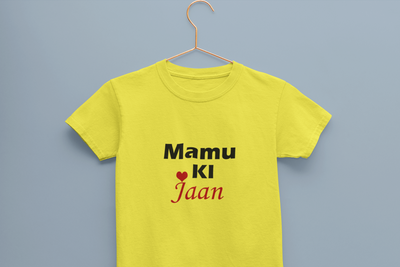 Mamu Ki Jaan Half Sleeves T-Shirt for Boy-FunkyTeesClub