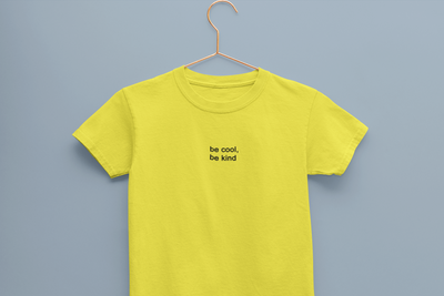Be Cool Be Kind Minimals Half Sleeves T-Shirt for Boy-FunkyTeesClub