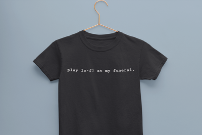 Play Lofi At My Funeral Minimals Half Sleeves T-Shirt for Boy-FunkyTeesClub