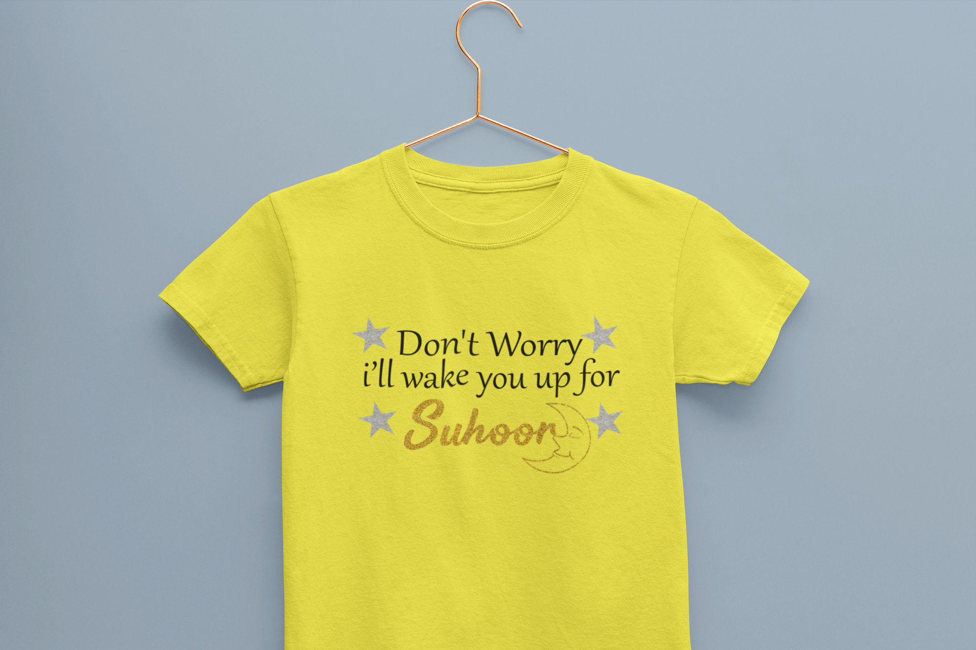 Don't Worry I'll Wake You Up For Suhoor Eid Half Sleeves T-Shirt For Girls -FunkyTeesClub