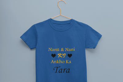 Nanu Nani Ki Ankho Ka Tara Half Sleeves T-Shirt For Girls -FunkyTeesClub
