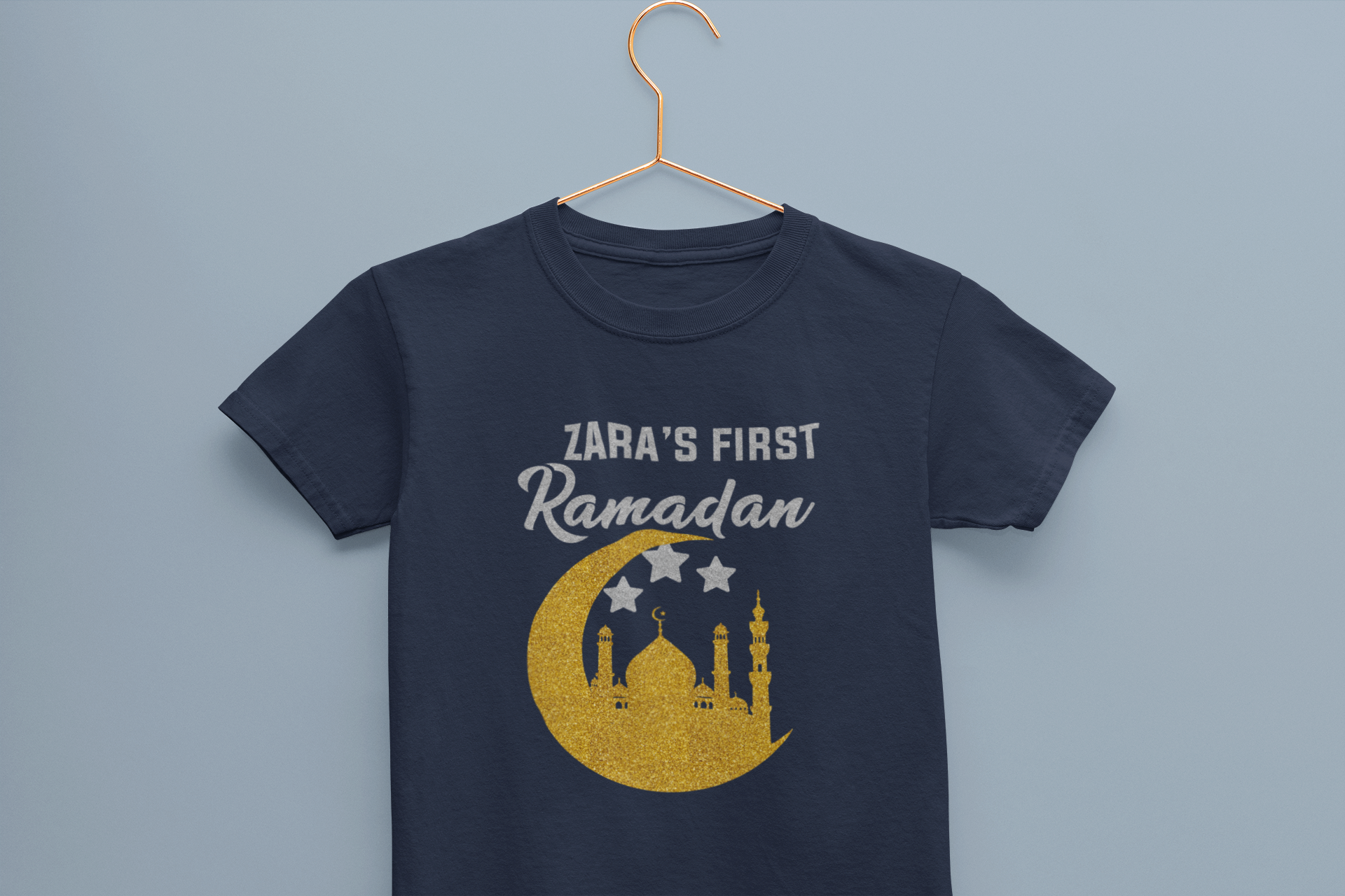 First Ramadan Zara Eid Half Sleeves T-Shirt For Girls -FunkyTeesClub