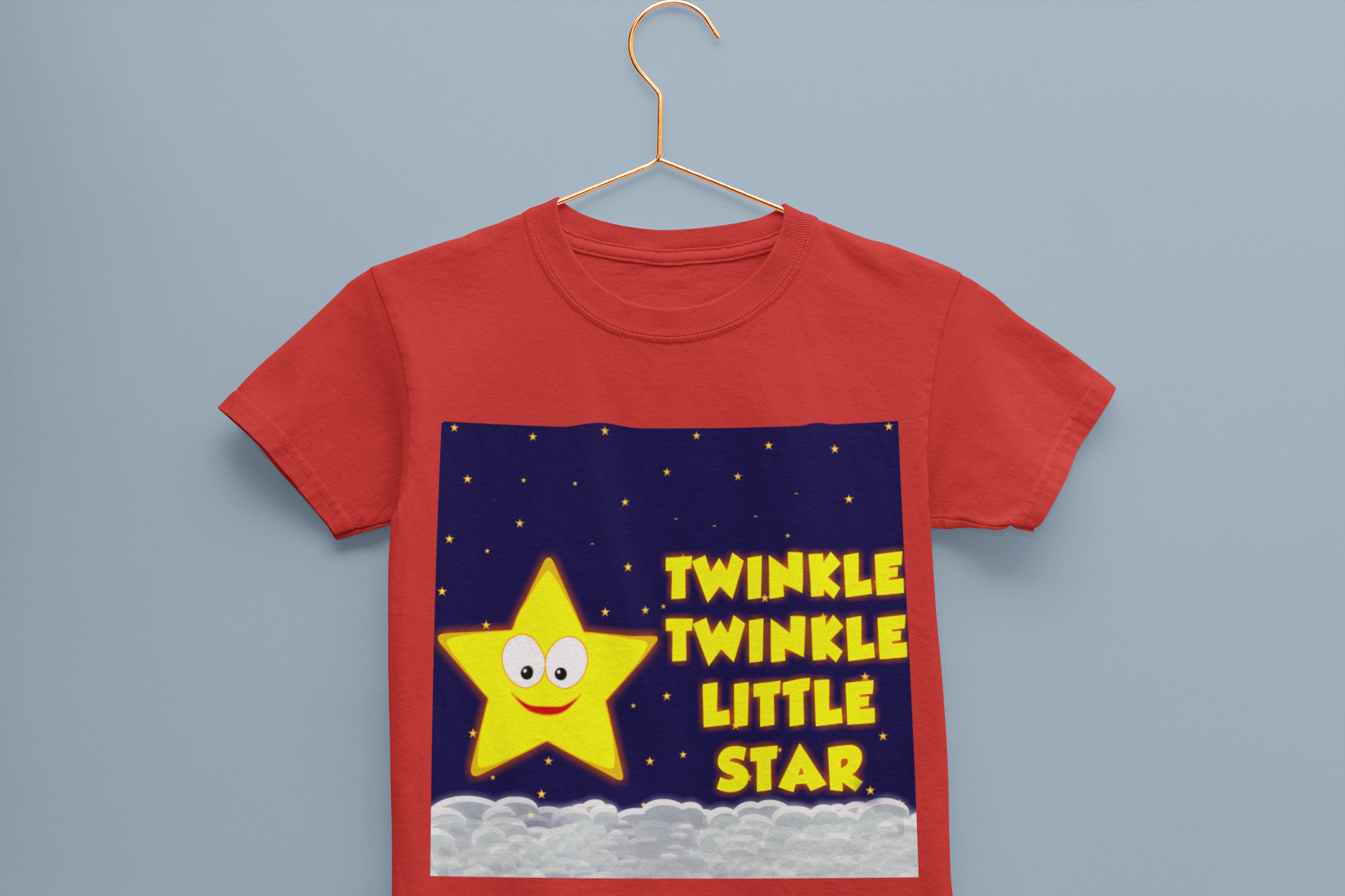 Twinkle Twinkle Little Star Poem Half Sleeves T-Shirt for Boy-FunkyTeesClub