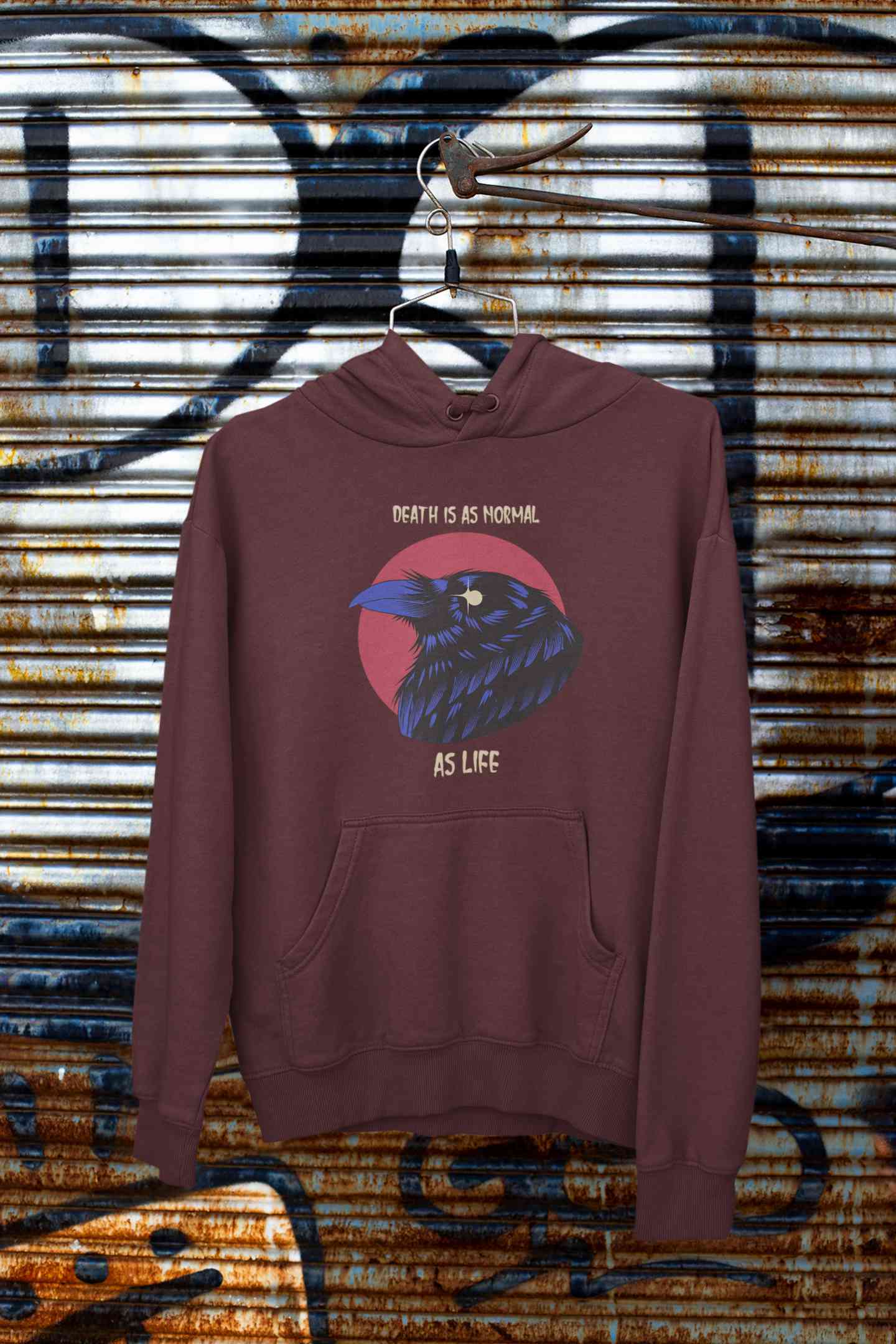 Crow Inspired By The Sandman Comic Book Men Hoodies-FunkyTeesClub